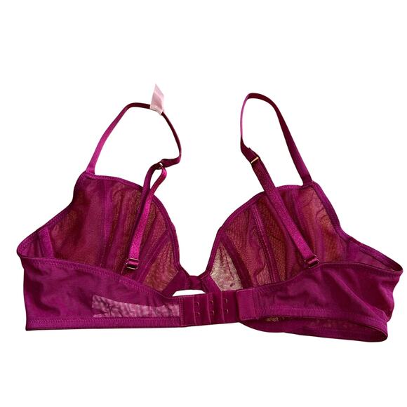 New victoria’s Secret VERY SEXY 36B Sheer Shine Unlined Low-Cut Demi Bra red - Picture 5 of 7